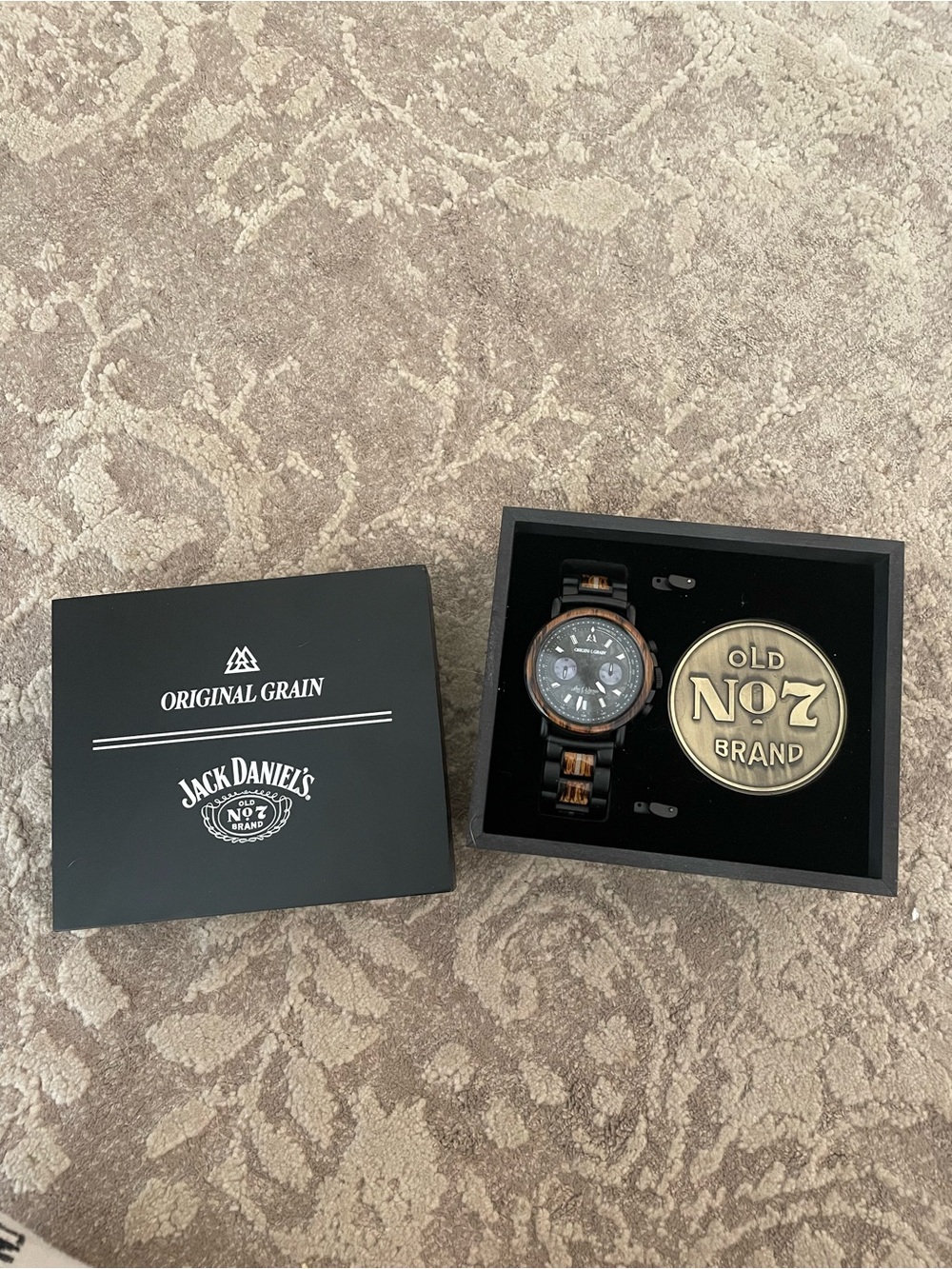 Jack Daniel’s Men’s Wood Accent Watch - Brown/Black